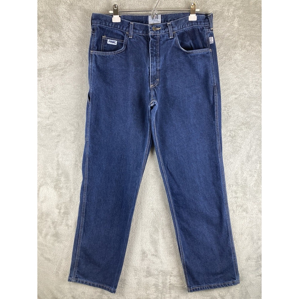 Tyndale FRMC Jeans Mens‎ 36x34 Flame Resistant Blue Denim Cal 15 Cat 2 NFPA 2112